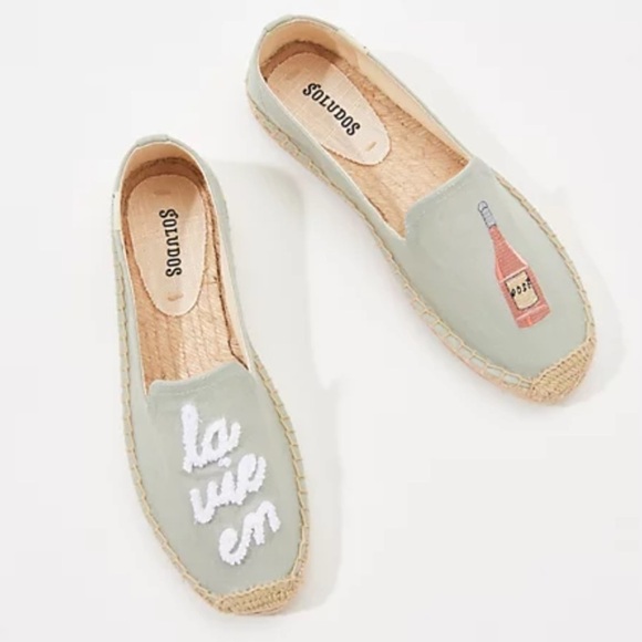 Soludos | NEW without Box La Vie en Rose Chambray Espadrilles Size 6 - Picture 1 of 14